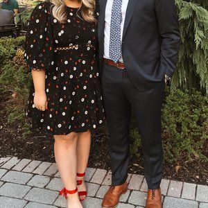 ASOS Black Embroidered Dress